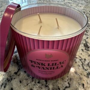 Bath & Body Works: 14.5 Oz 3-Wick Candle: Pink Lilac & Vanilla